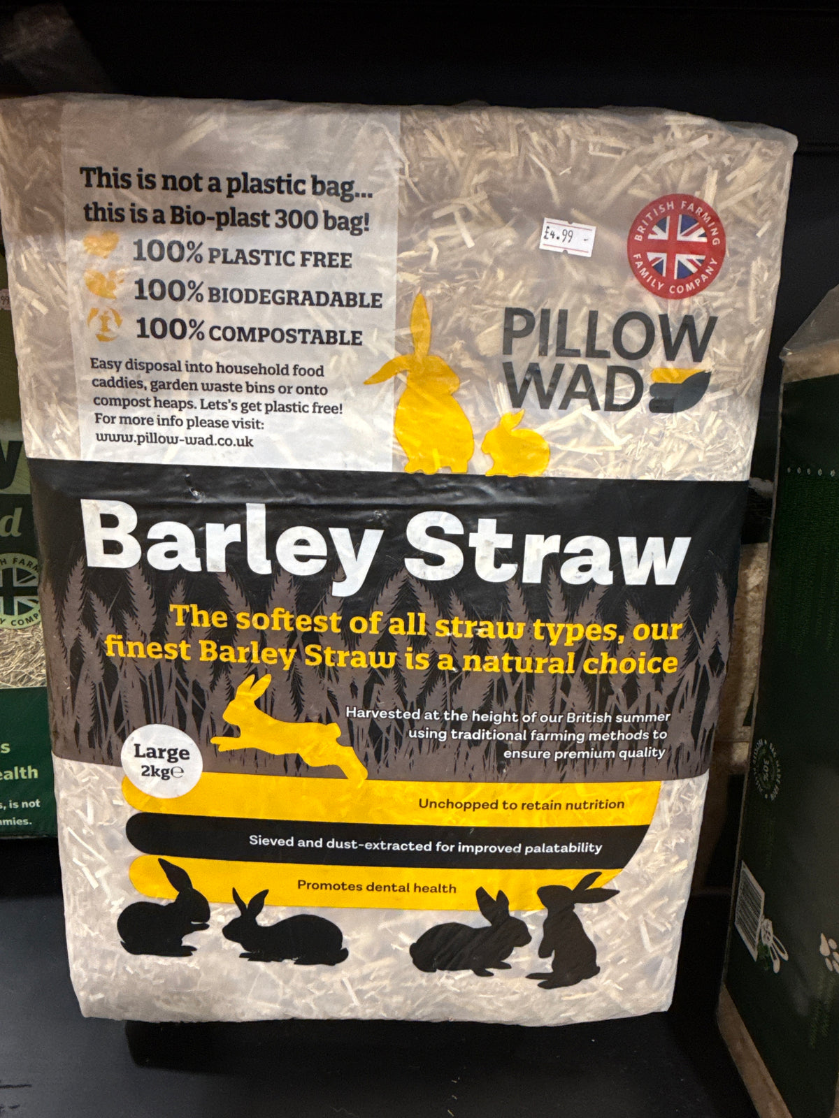 Pillow Wad Barley Straw 2kg