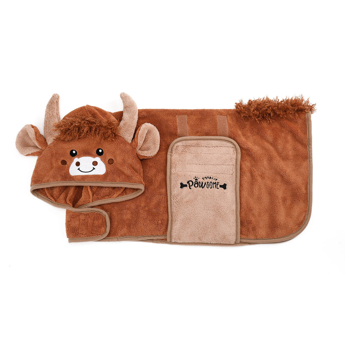 Totally Pawsome Drying Robe- Highland Cow