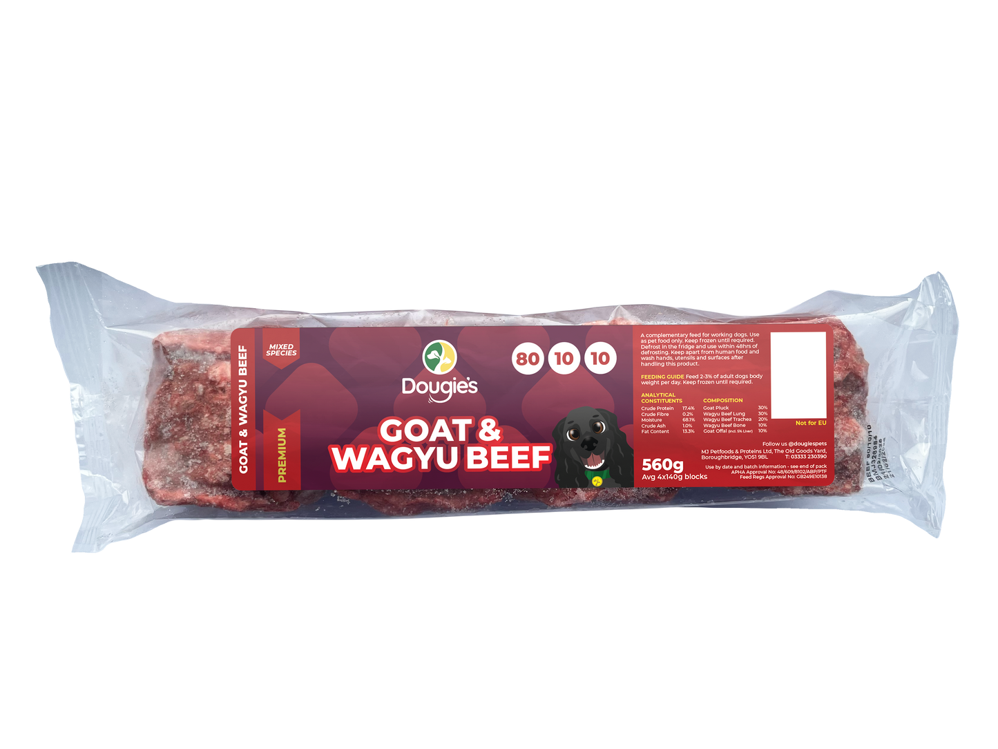Dougies Goat & Wagu Beef 560g (4x 140g)