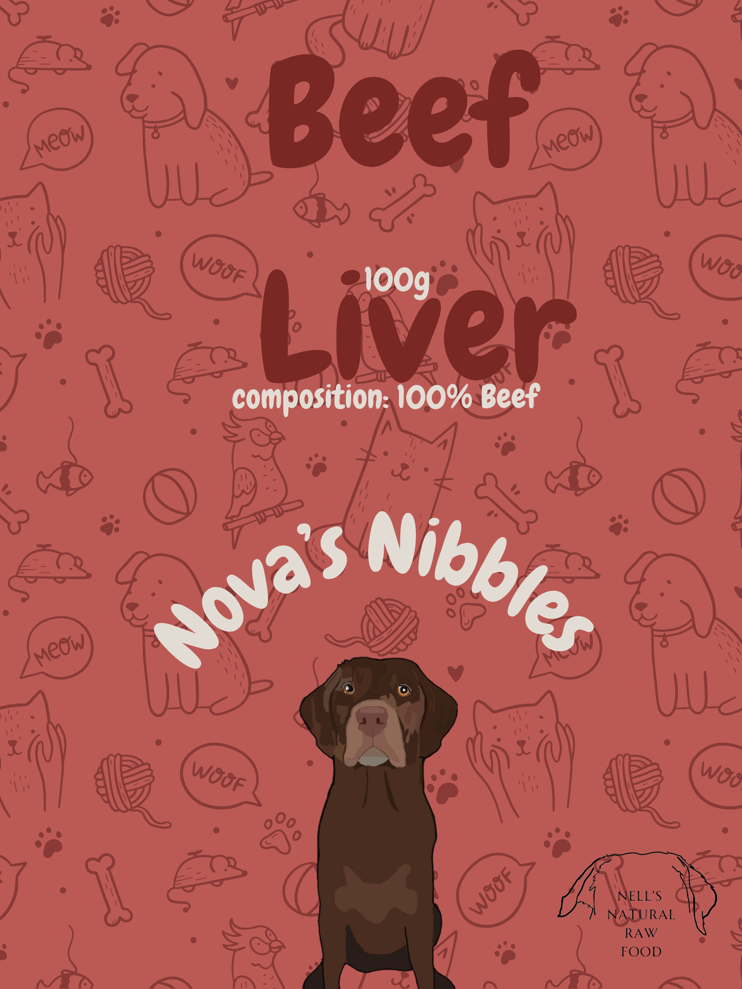 Novas Nibbles Dried Beef Liver 100g