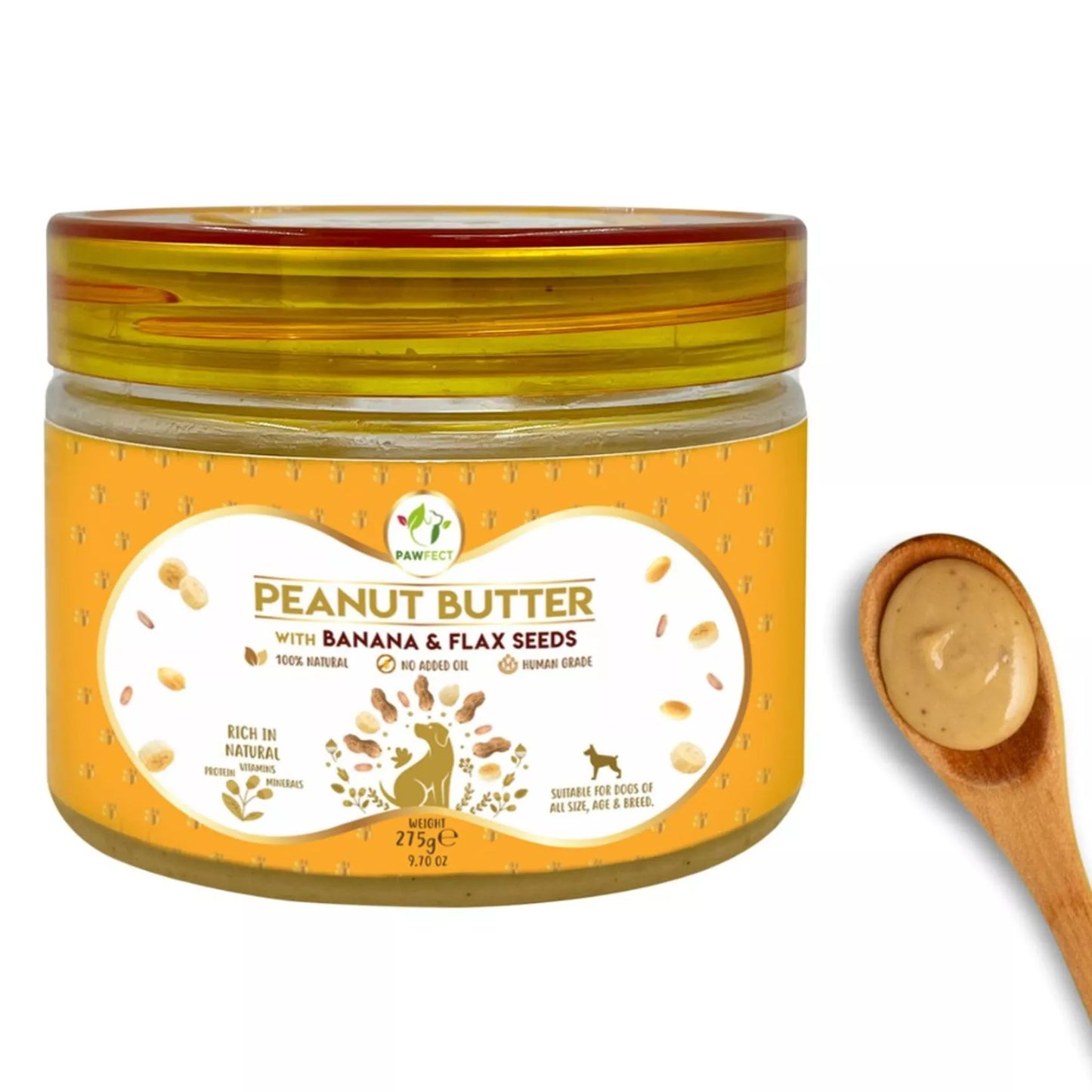 Pawfect Peanut Butter - Banana & Flaxseeds