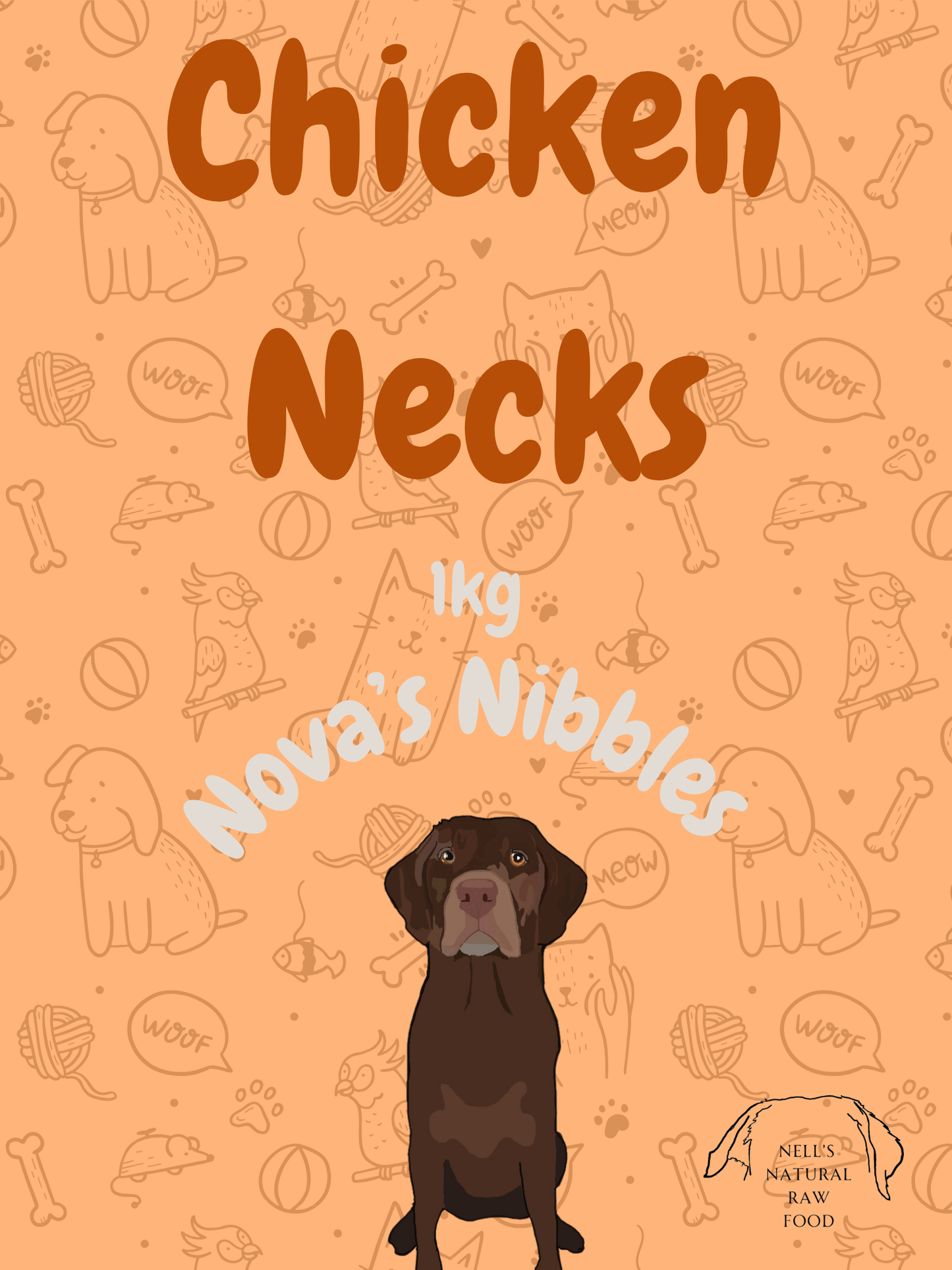 Nova's Nibbles - 1kg Dried Chicken Necks