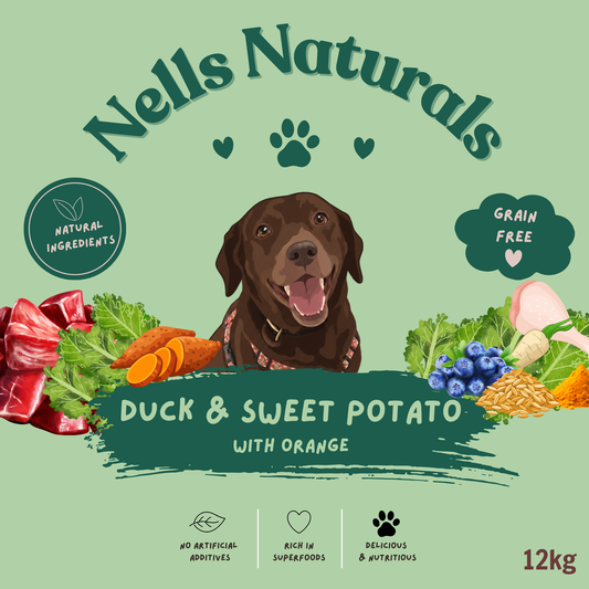 Nell's Naturals Dry Food- Duck, Sweet Potato & Orange