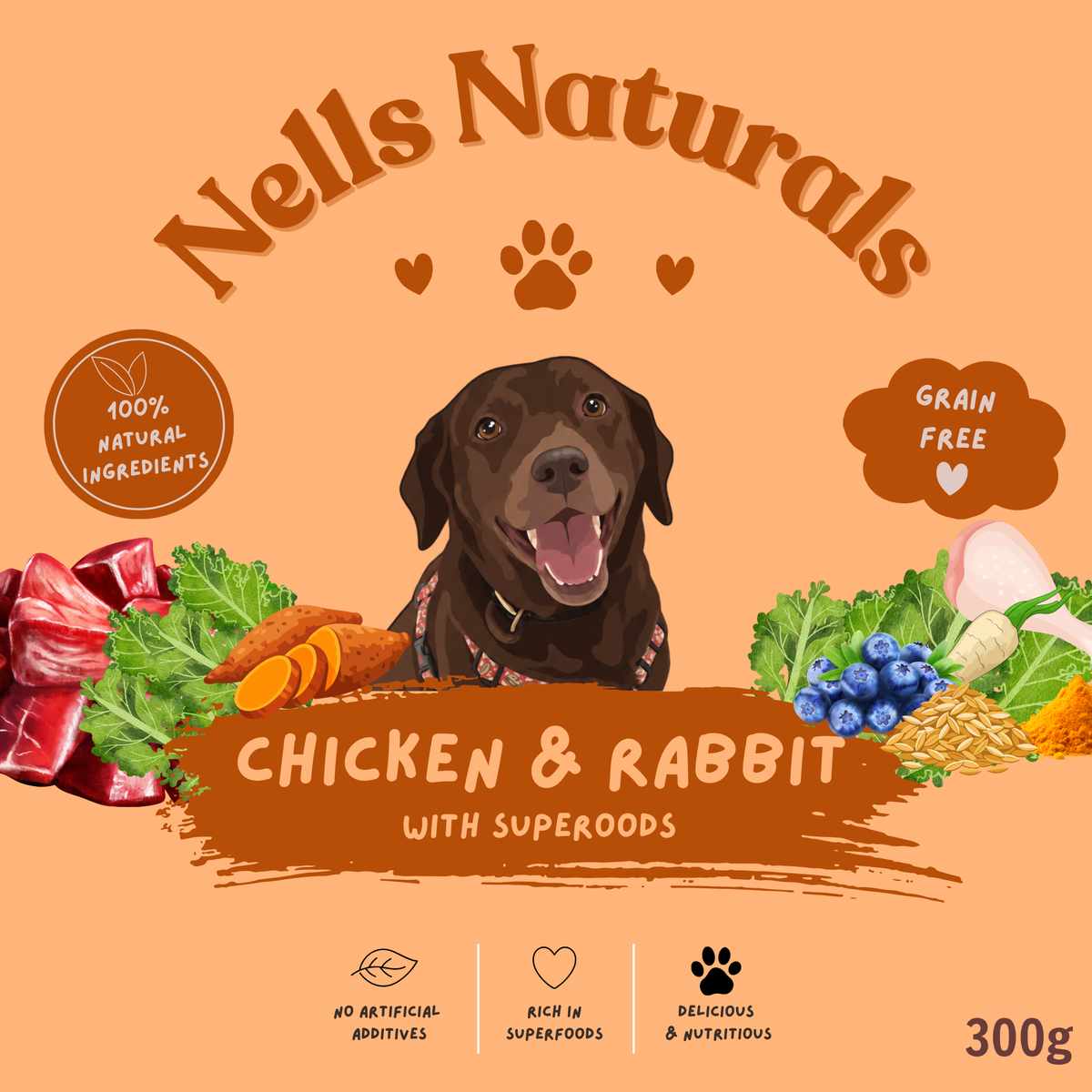 Nell's Natural Premium Wet Tray 300g