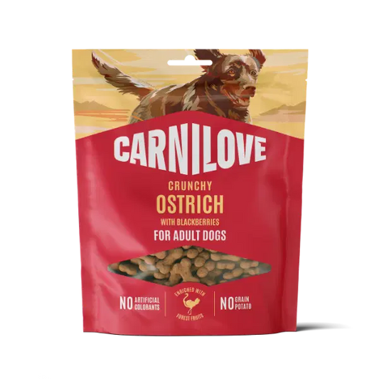 Carnilove Crunchy Ostrich & Blackberry Treats- 200g