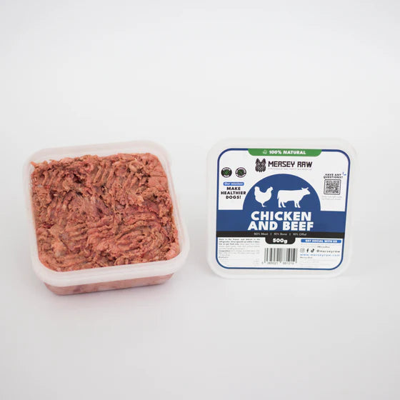 Mersey Raw Chicken & Beef 80-10-10  500g