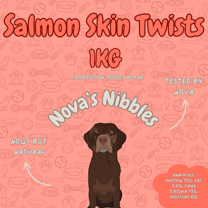 Salmon Skin Twists 1kg