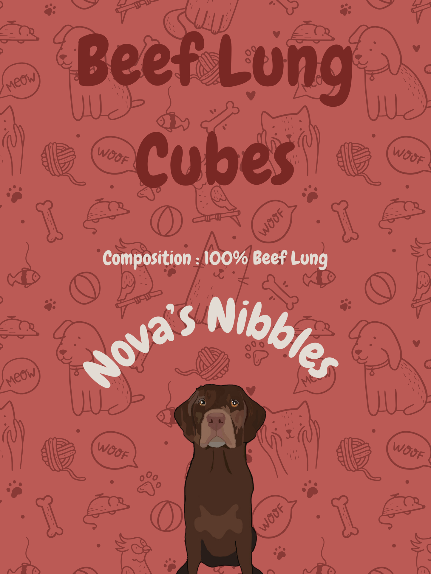 Novas Nibbles Beef Lung Cubes