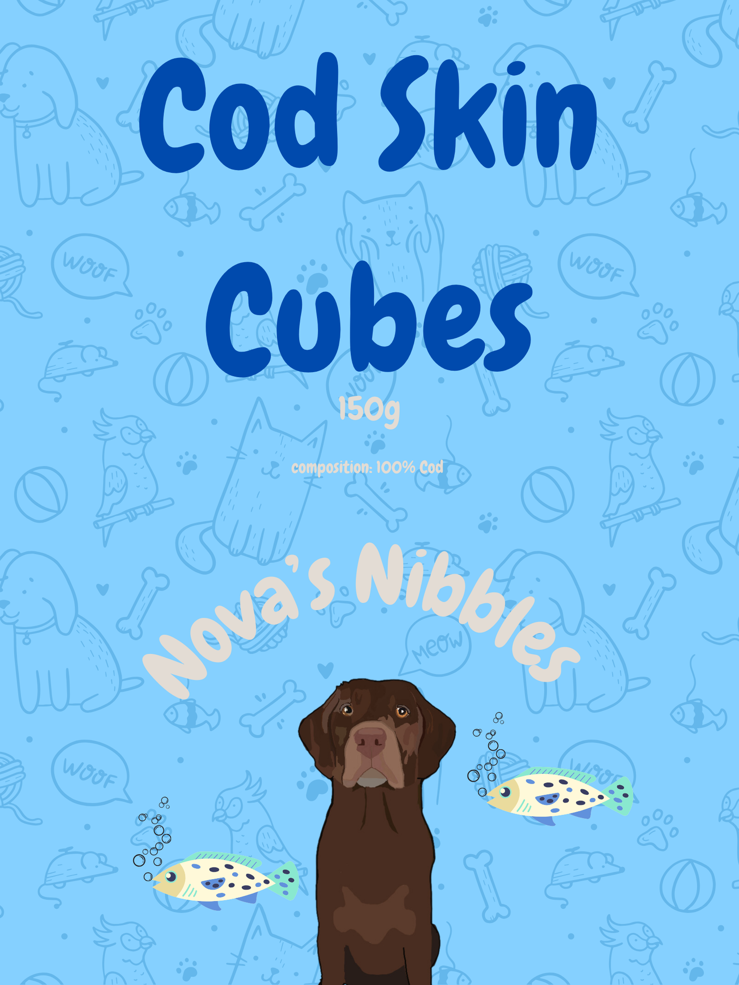 Novas Nibbles Cod Skin Cubes