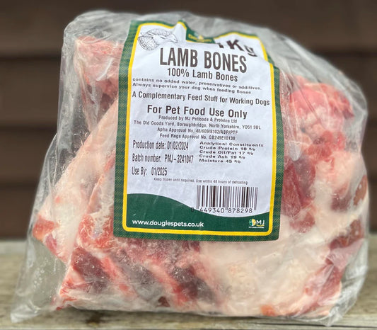 Dougies Lamb Rib Bones 1kg