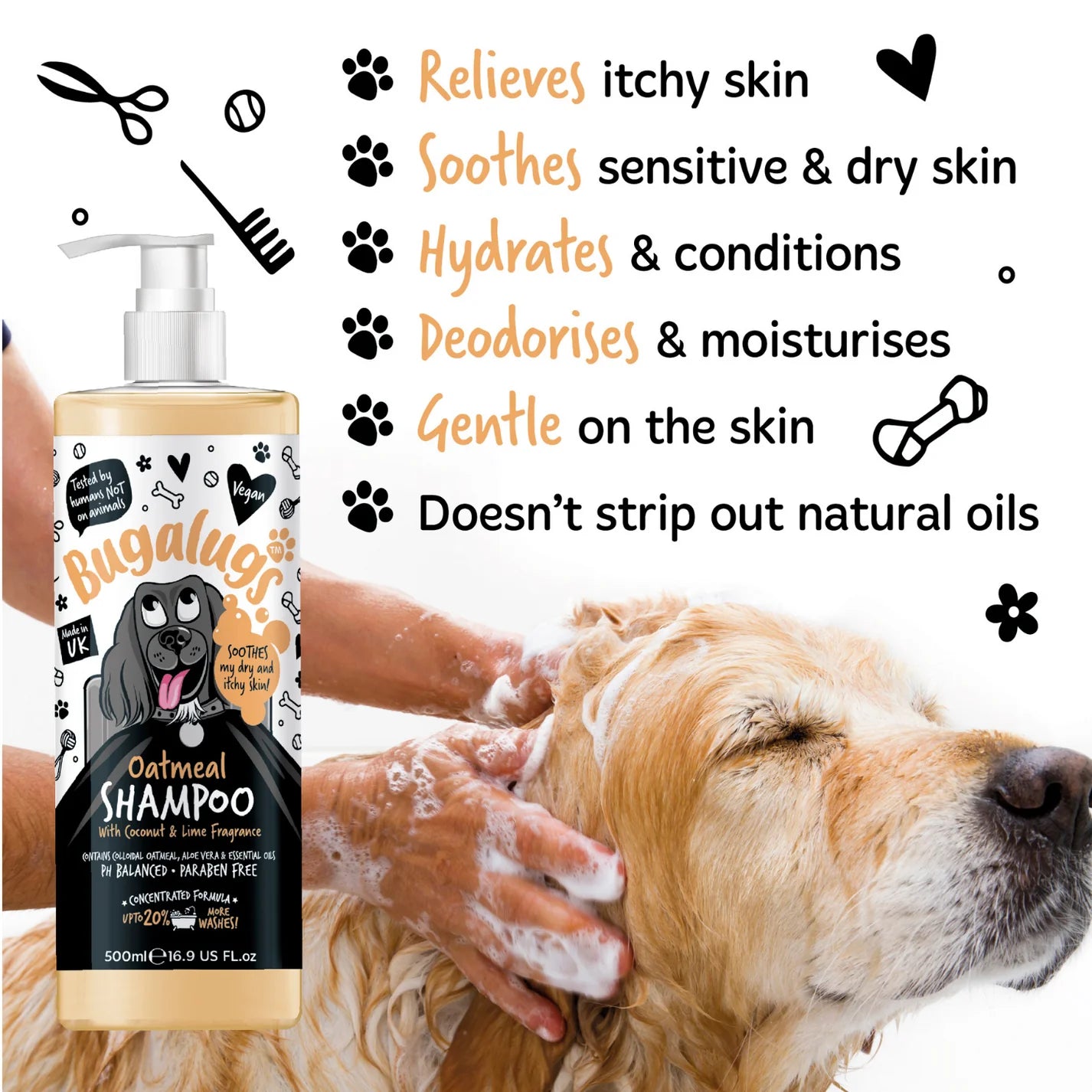Bugalugs Oatmeal Shampoo 500ml