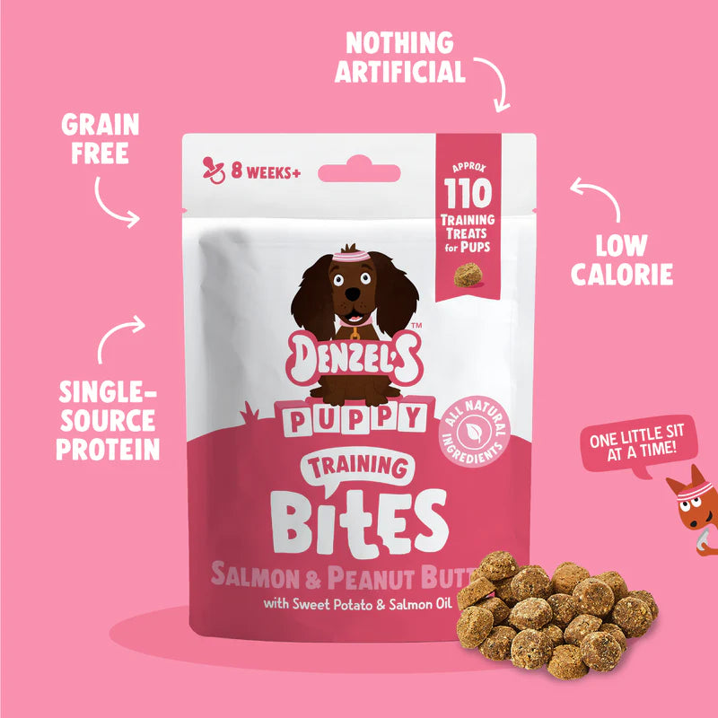 Denzel’s Puppy Training Bites - Salmon & Peanut Butter 100g