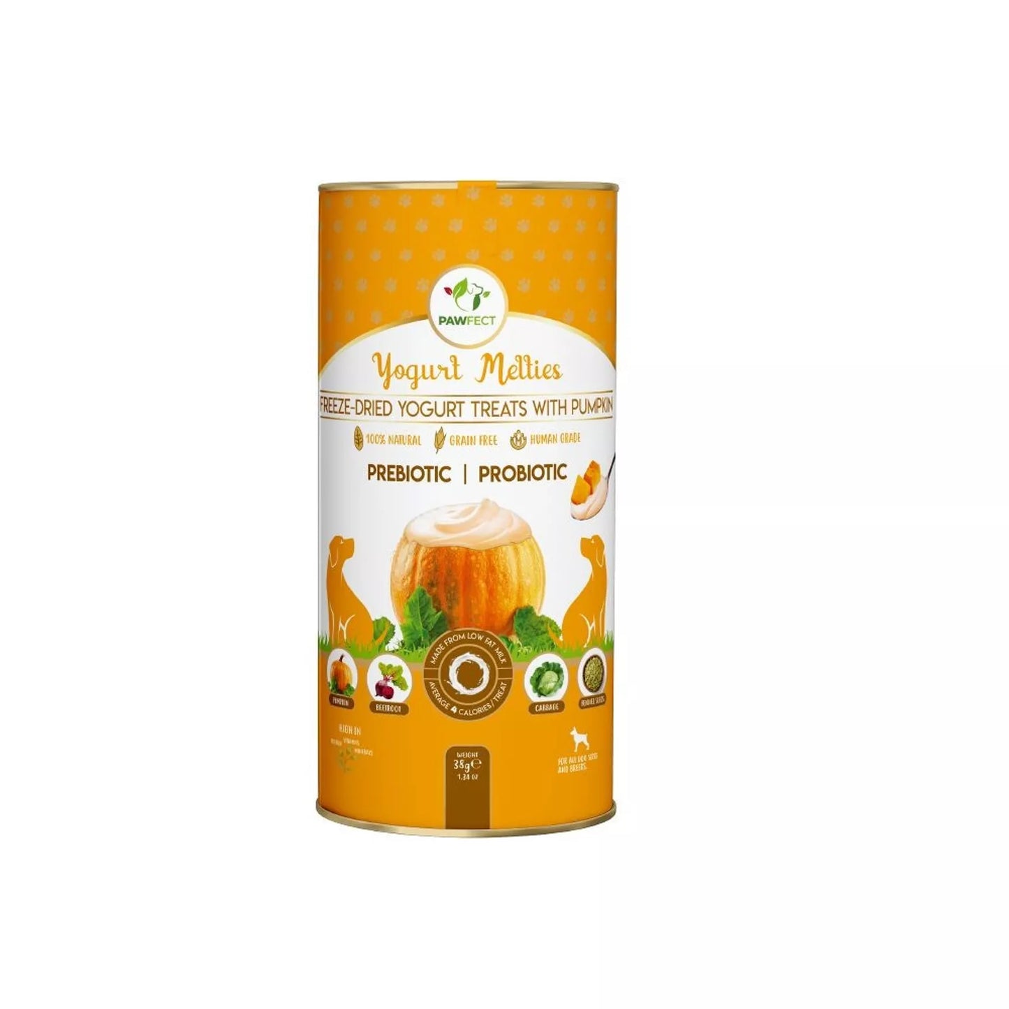 Pawfect Yoghurt Melties Prebiotic and Probiotic treats- Pumpkin