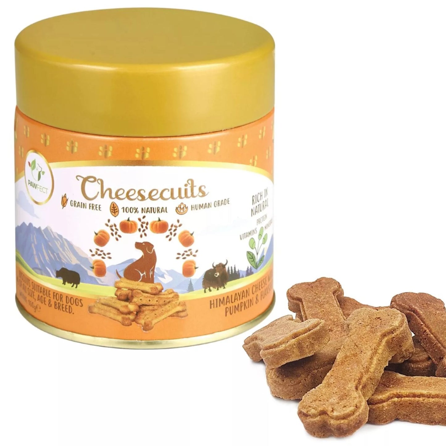 Pawfect Cheesecuits- Cheesy Biscuits with Pumpkin & Flaxseed