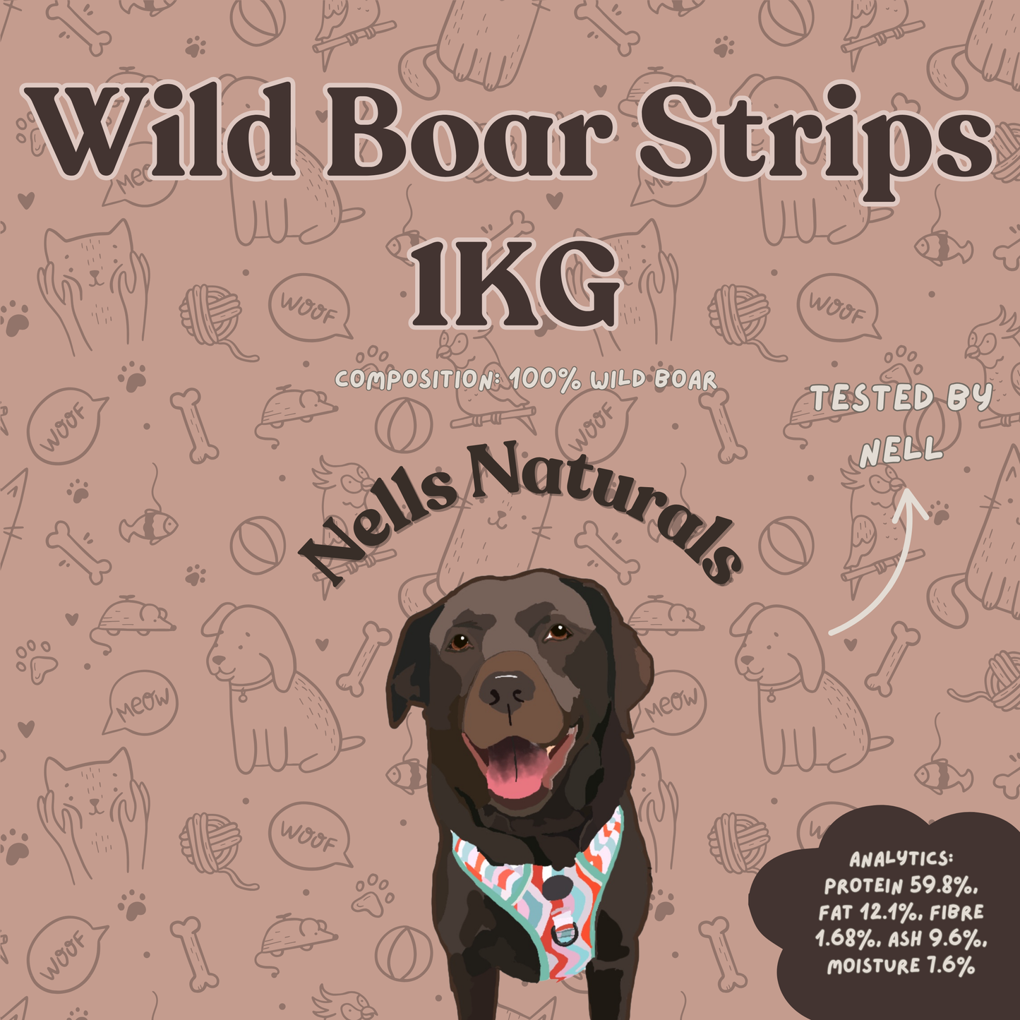 Wild Boar Strips 1kg