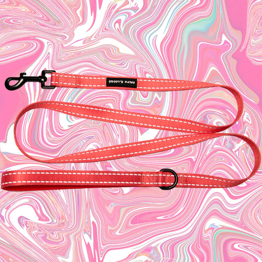 Groovy Paws Reflective 5ft Lead - Psychedelic Pooch