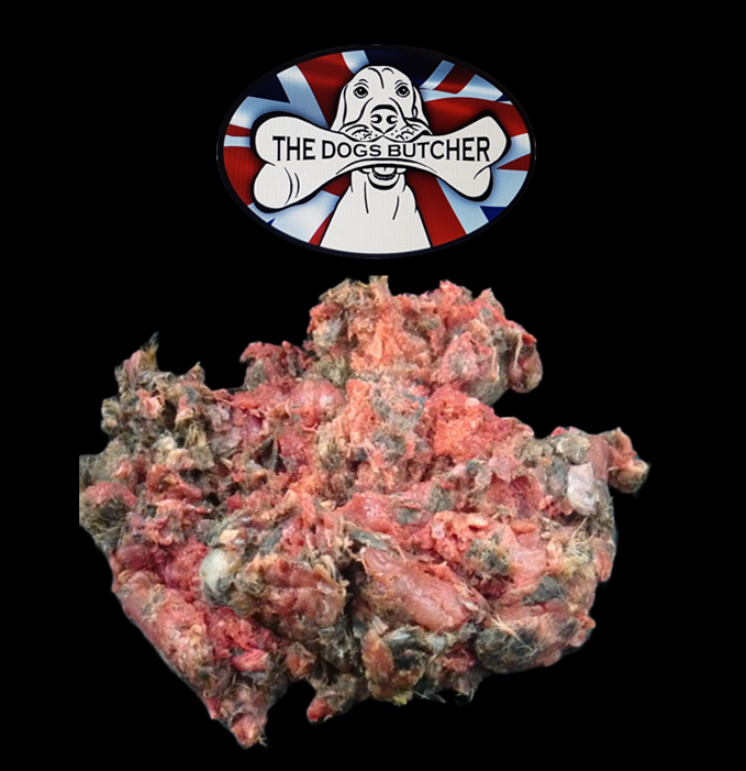 The Dog's Butcher Wild Rabbit Gutted in Fur Single Protein 1kg