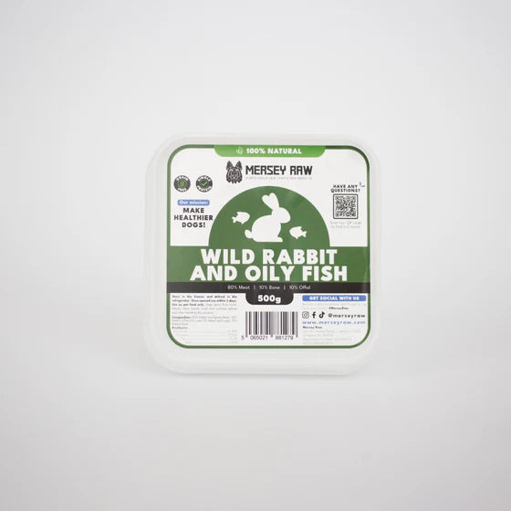 Mersey Raw Wild Rabbit & Oily Fish 500g