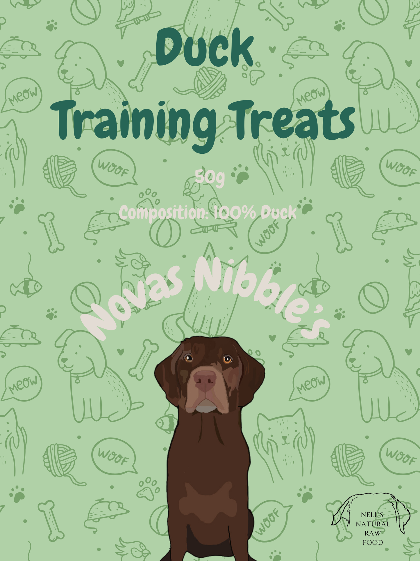 Nova’s Nibbles - Duck Training Treats 50g
