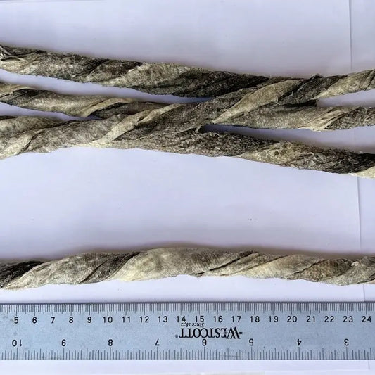 Dried Cod Fish Skin Twists Long