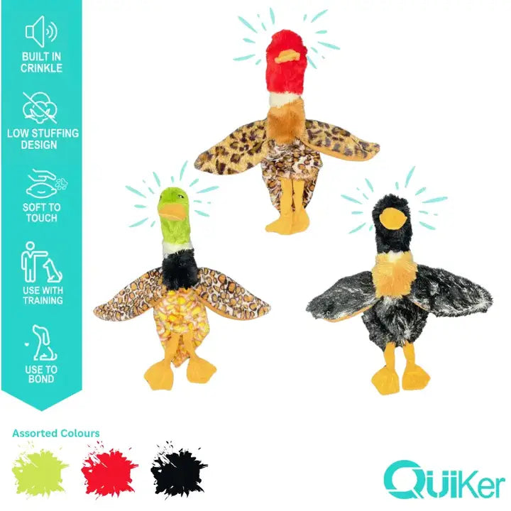 Unstuffed Crinkle Duck Toy