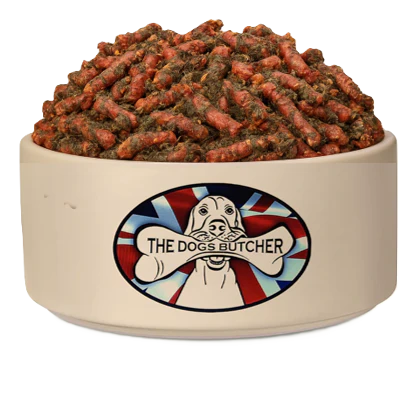 The dogs butcher minced partridge