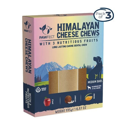Pawfect Medium Himalayan Cheese Chews with Apple, Mango & Coconut
