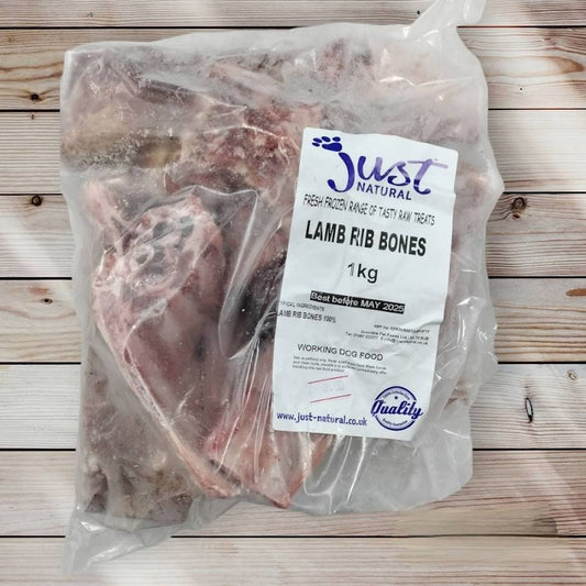 Just Natural Raw Lamb Ribs 1kg