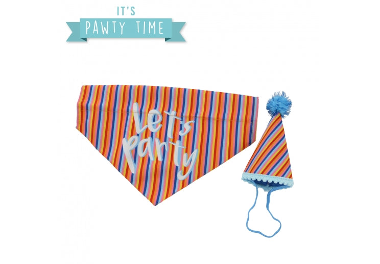 Ancol Pawty Time Hat and Bandana